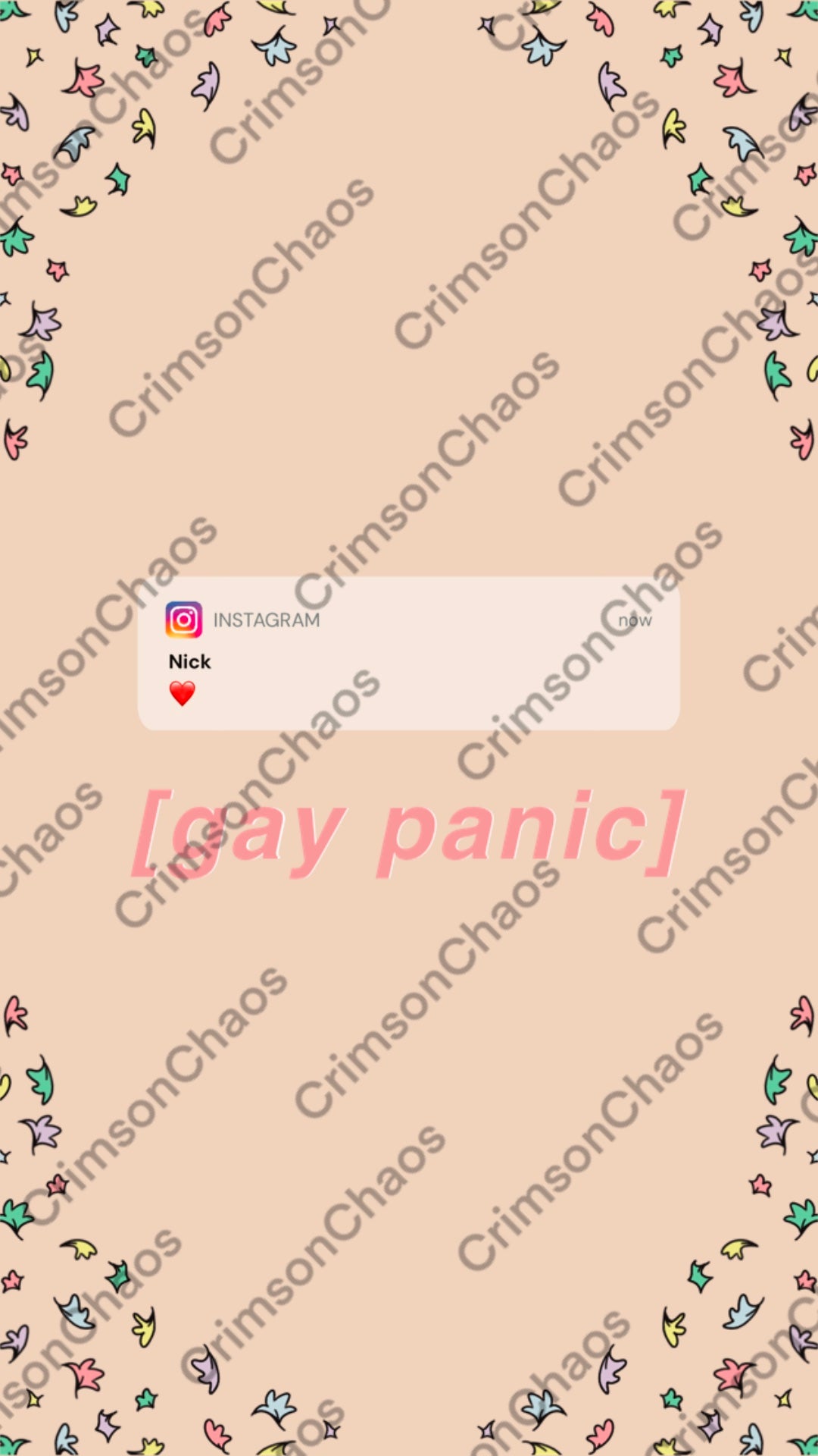 Gay Panic - Heartstopper Phone Wallpaper
