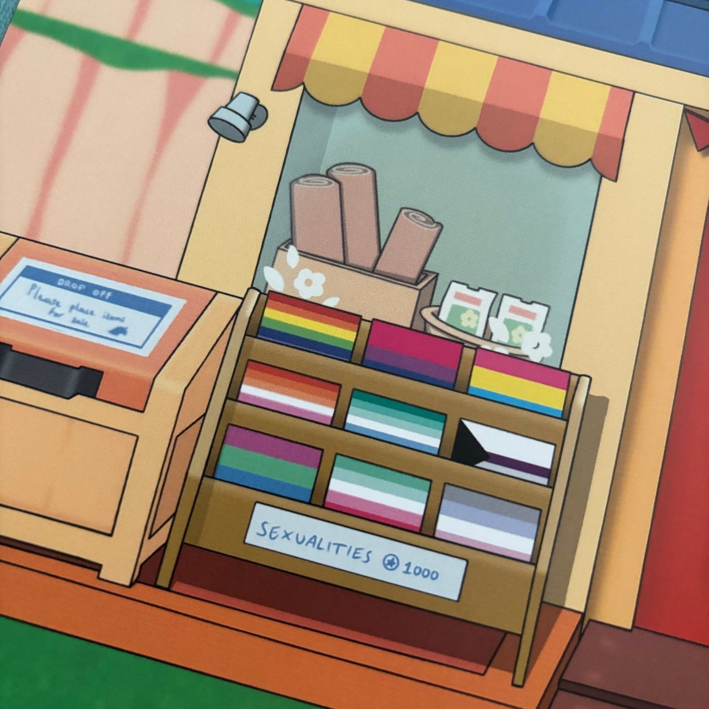 Rainbow Capitalism print close-up