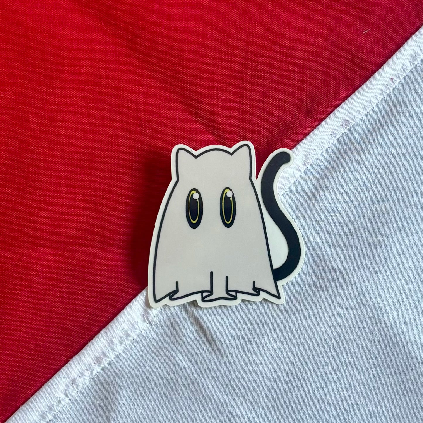 Cat ghost sticker