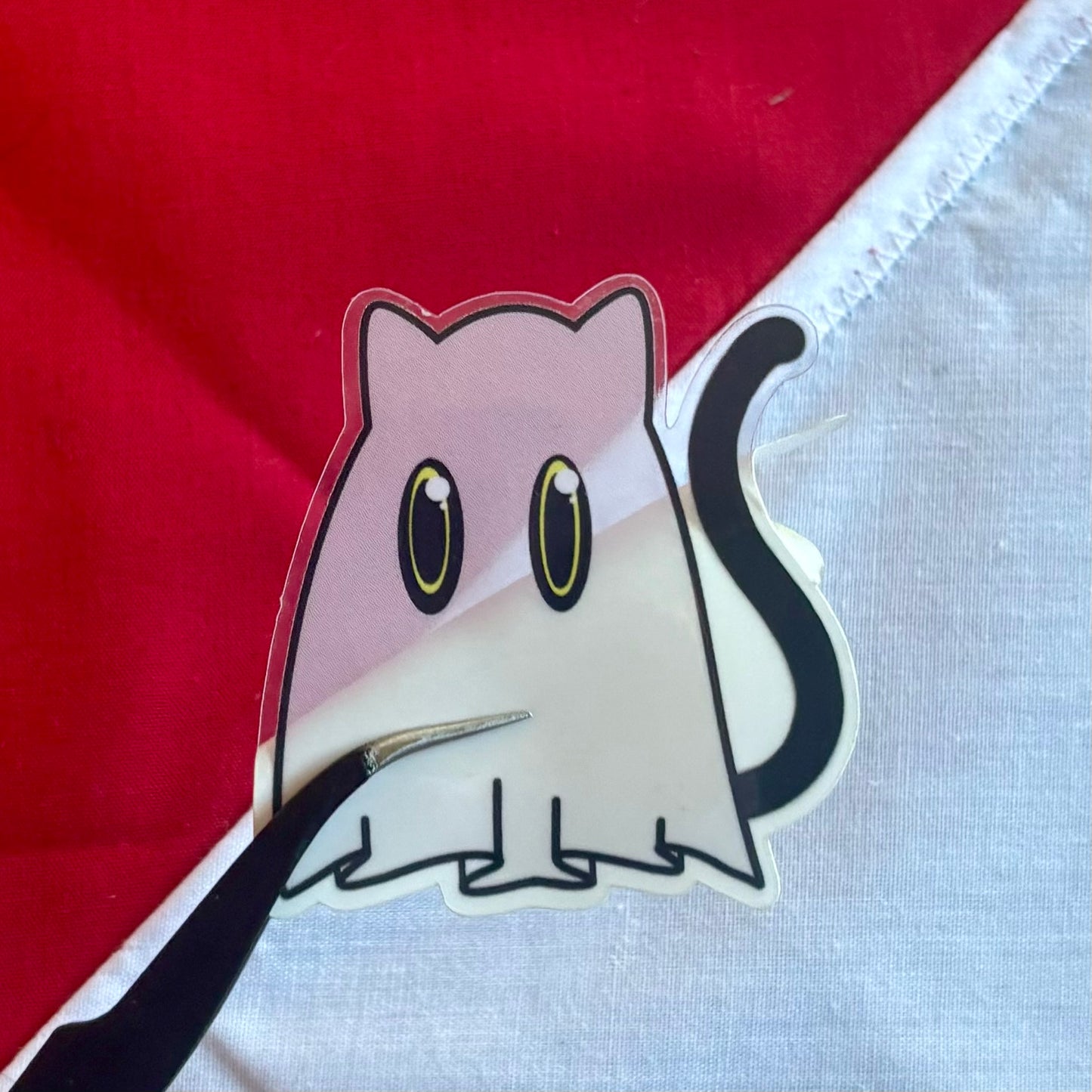Cat ghost sticker transparency