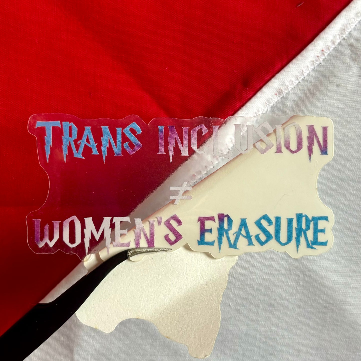Trans Inclusion sticker transparency