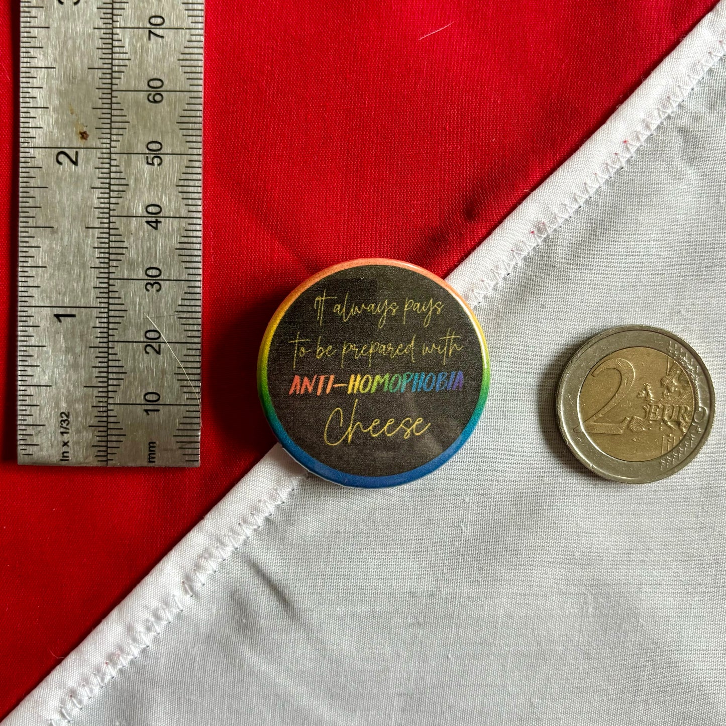 Anti-homophobia cheese sizing