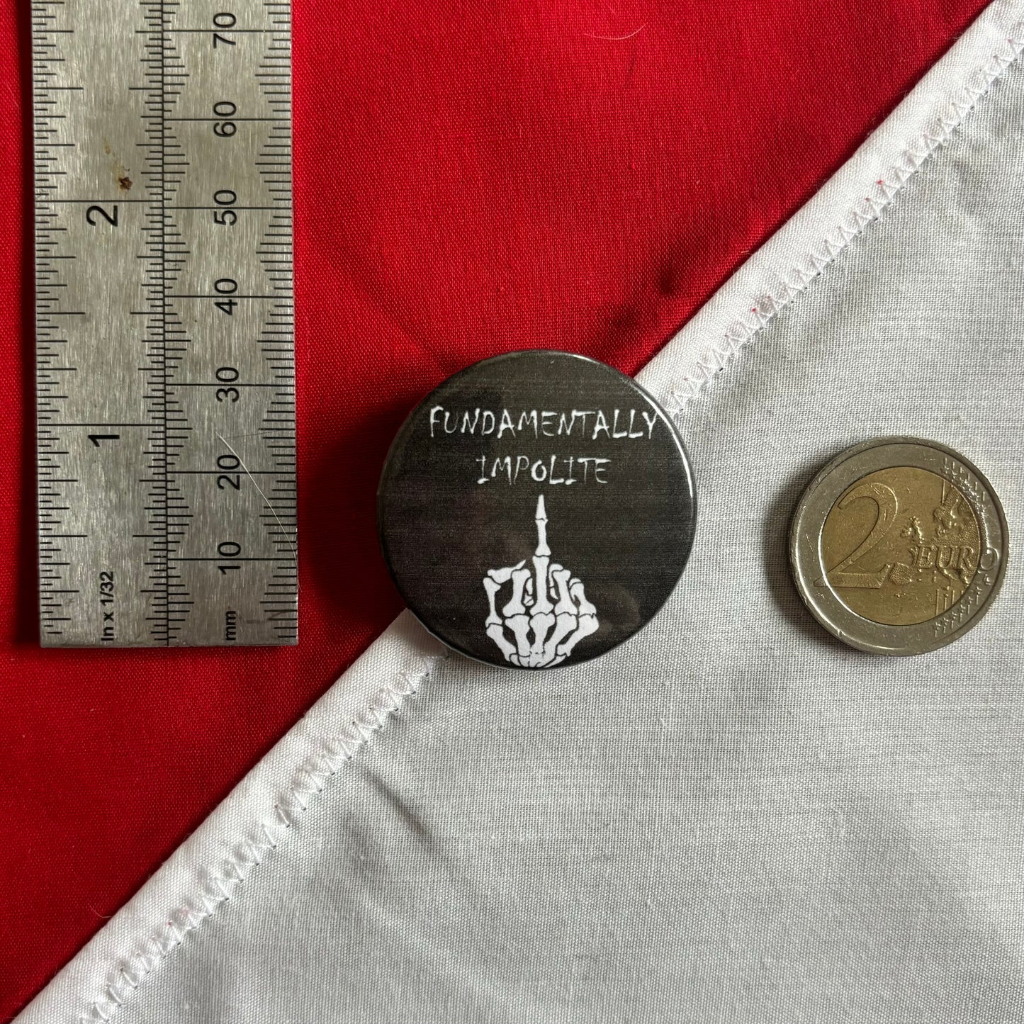 fundamentally impolite badge sizing