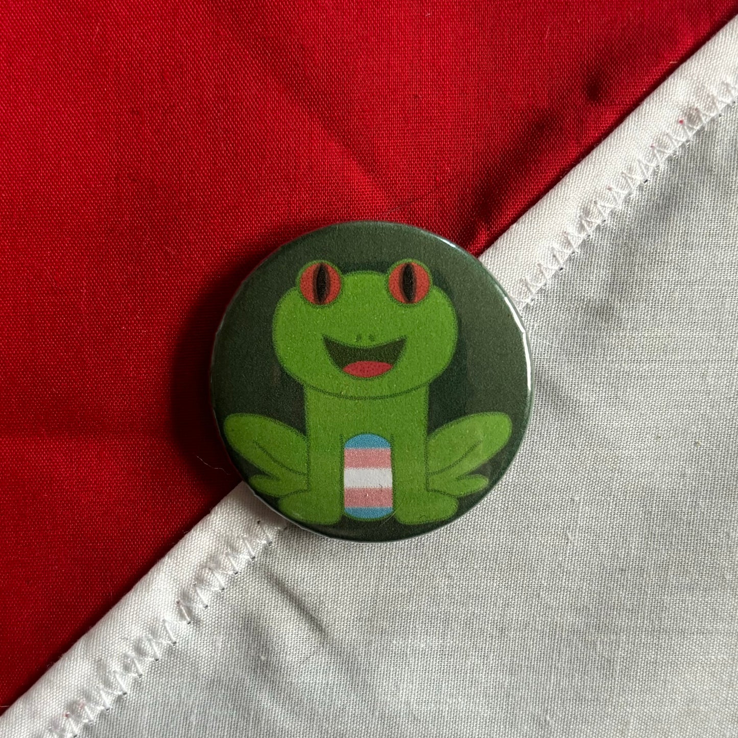 Pride Frog Badge transgender