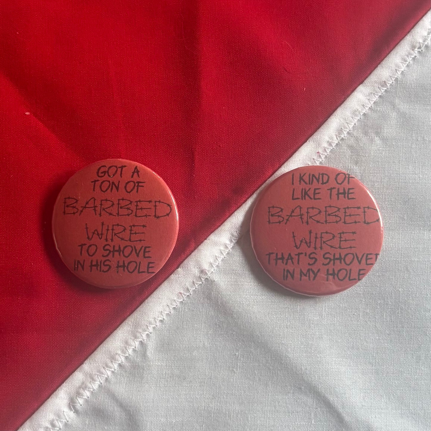Barbed Wire - Hazbin Hotel Badge Pair