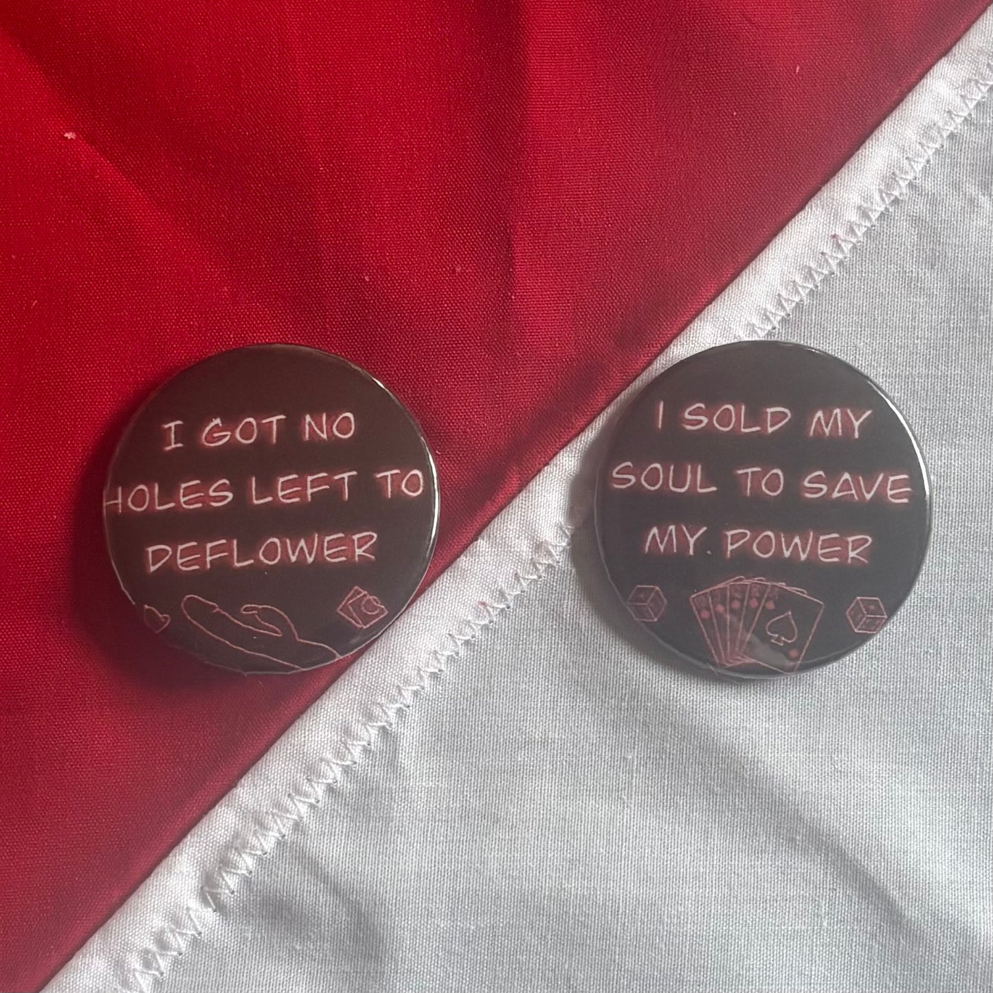(de)Flower Power - Hazbin Hotel Badge Pair