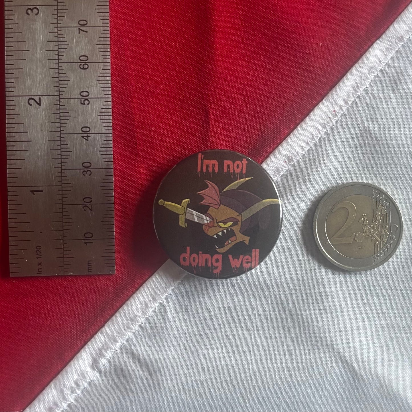 I'm Not Doing Well - Hazbin Hotel Badge