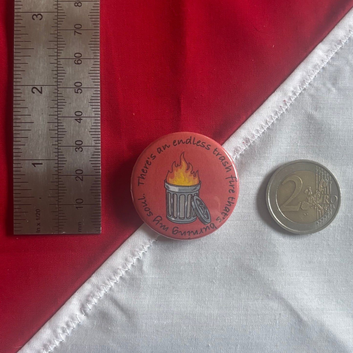 Endless Trash Fire- Hazbin Hotel Badge