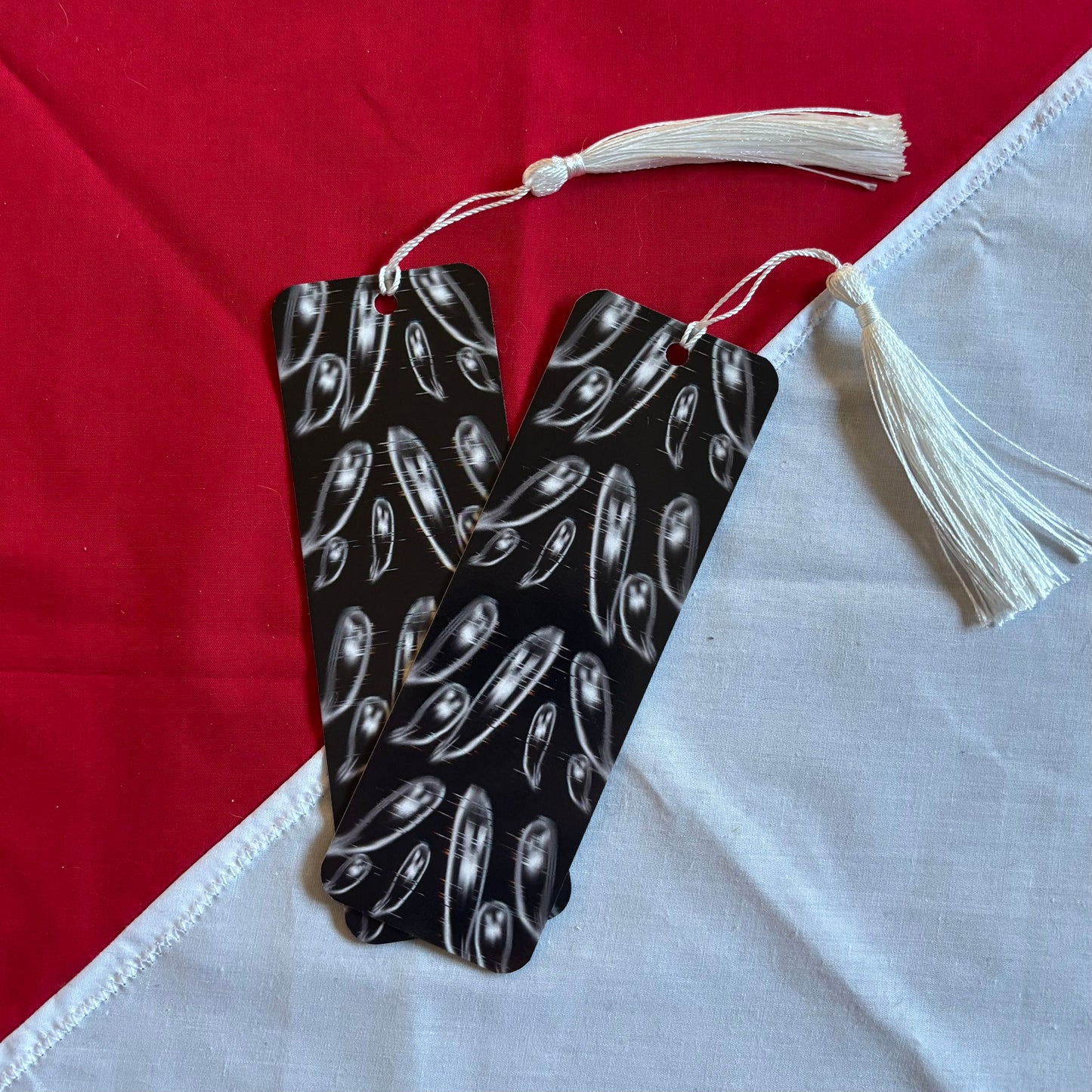 Ghost Glitch Tassel Bookmark