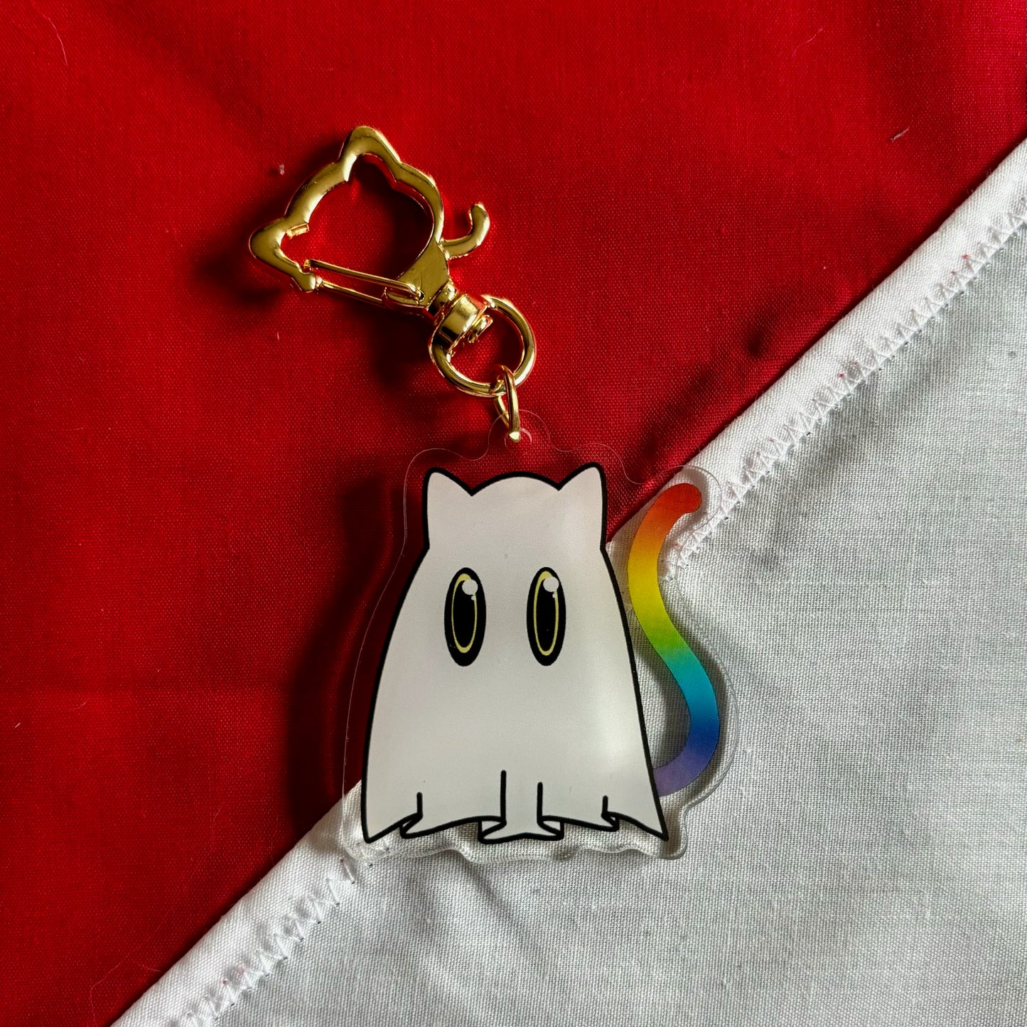 Cat Ghost Pride Charm queer