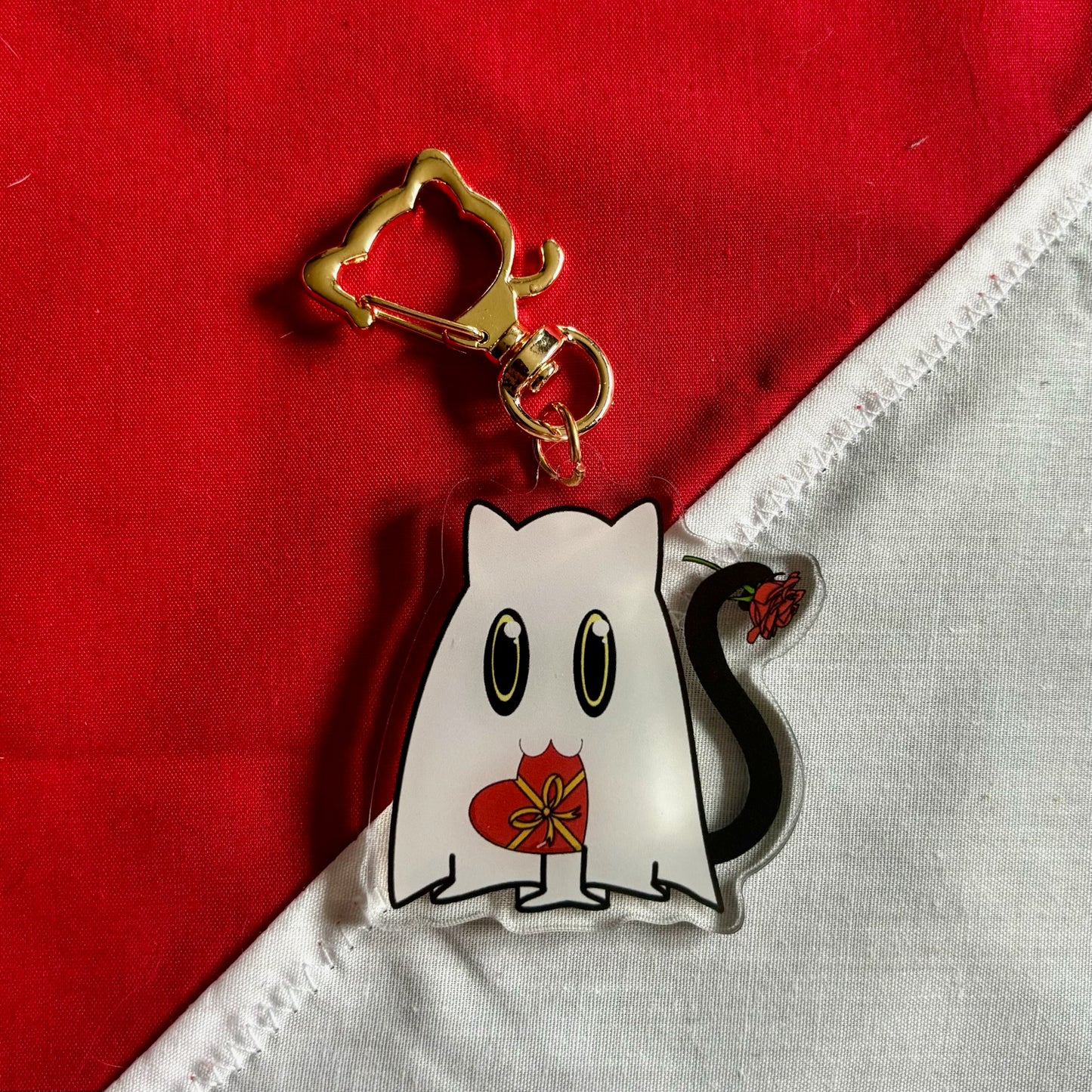 Cat Ghost Seasonal Charm valentine's day