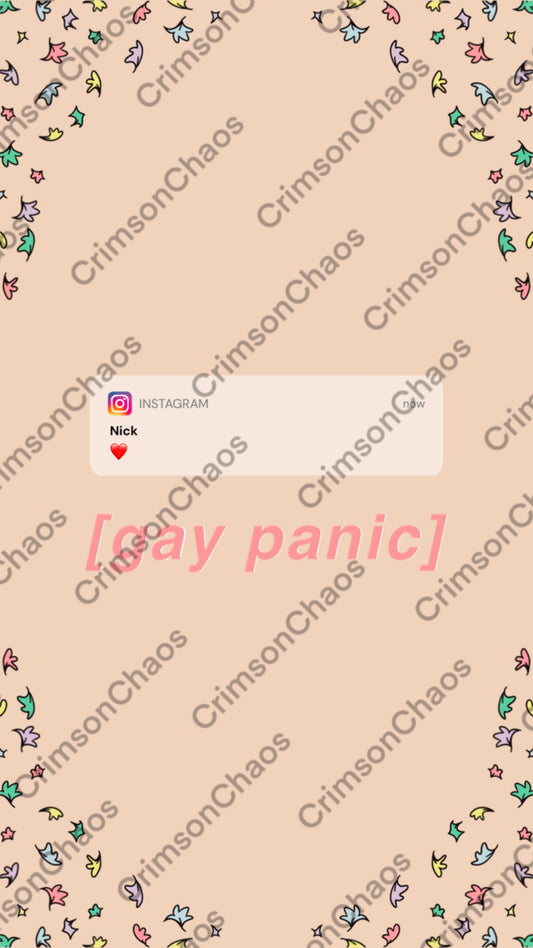 Gay Panic - Heartstopper Phone Wallpaper