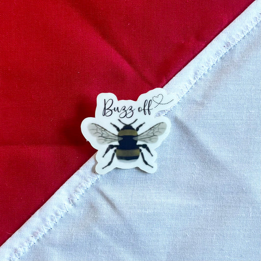 Buzz Off sticker