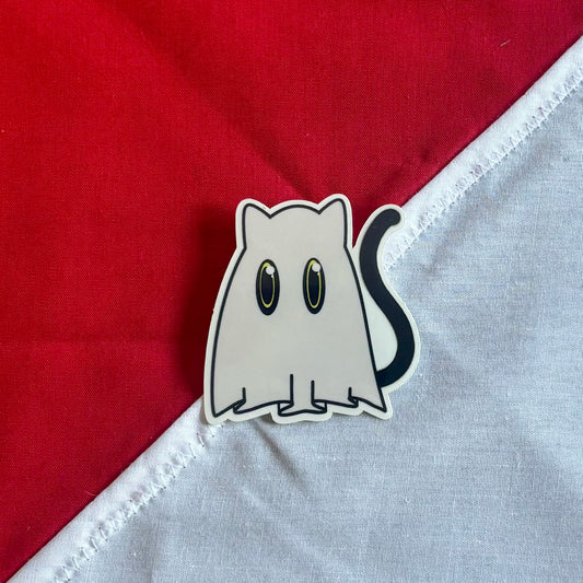 Cat ghost sticker