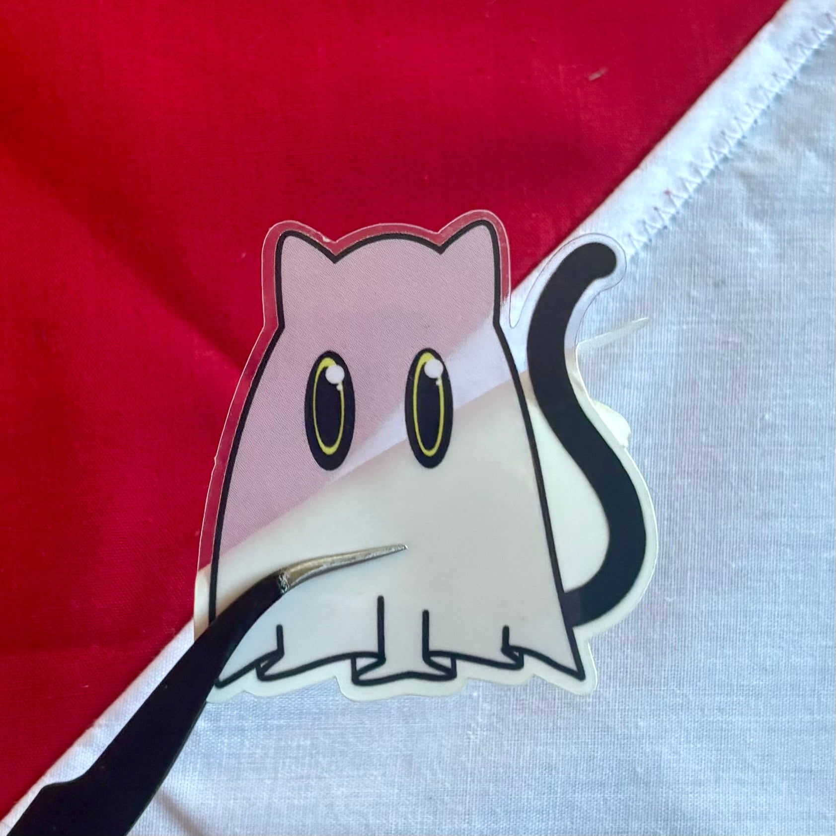 Cat ghost sticker transparency