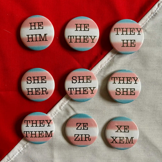 Trans Pronoun Badge