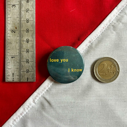I love you badge sizing