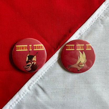 loser, baby badge pair