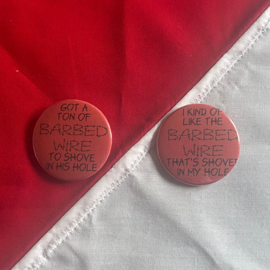 Barbed Wire - Hazbin Hotel Badge Pair