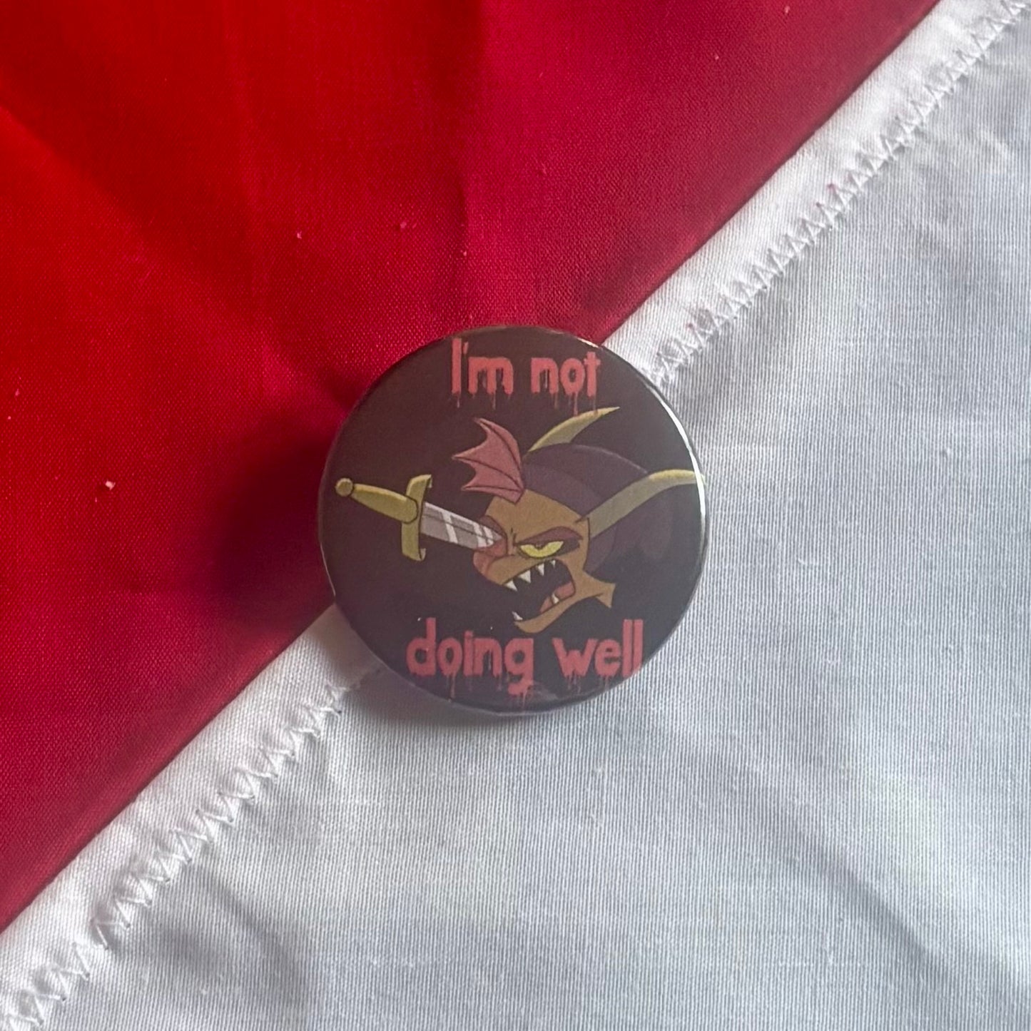 I'm Not Doing Well - Hazbin Hotel Badge