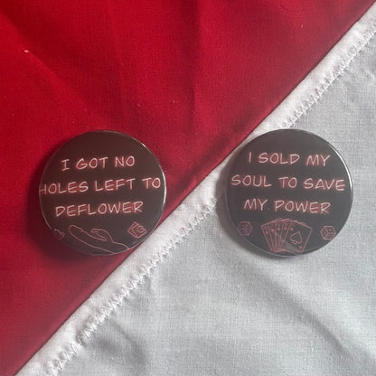 (de)Flower Power - Hazbin Hotel Badge Pair