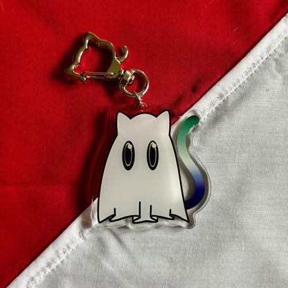 Cat Ghost Pride Charm gay
