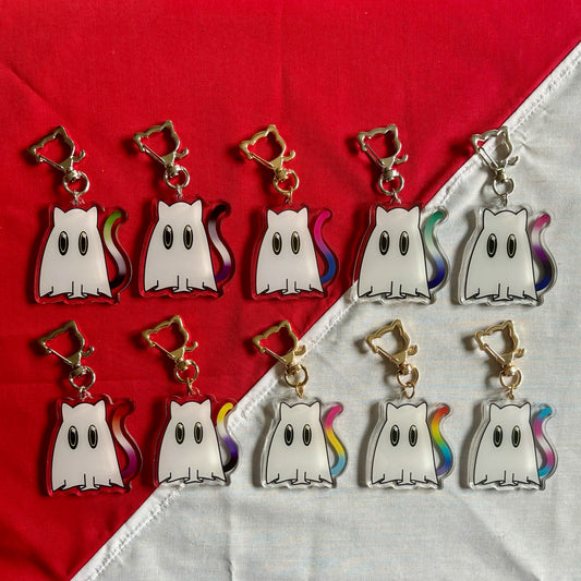 Cat Ghost Pride Charms group photo
